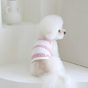 ※予約販売【Chiot】Aura Crop Top(Pink) 犬服 ドッグウェア 犬の服 小型犬 小型犬服 犬用品 ドッググッズ Tシャツ スリーブレス 春