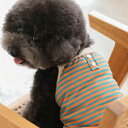 即納【ssfw】Crayon Top Stripe ver（Orange Blue） 韓国 ブランド かわいい おしゃれ プレゼント 小型犬 お揃い NEW 春 夏 お出かけ 犬
