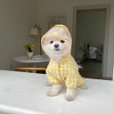※予約販売【Bonjour TOU-TOU】French all in one rain coat(Yellow) 韓国 ブランド かわいい おしゃれ プレゼント 小型犬 ハーネス レインコート 散歩グッズ NEW 春 夏 秋 お出かけ 軽量 雨(4)
