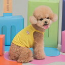 即納【BITE ME】Ice cool-rop T-shirt(Yellow) 犬服 ドッグウェア 犬の服 韓国 犬用品 ドッググッズ Tシャツ スリーブレス 夏 夏服