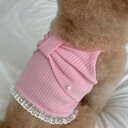 ※予約販売【FREDDIE TALE】TWINKLE BOWTOP(Powder Pink) 犬服 ドッグウェア 犬の服 犬用品 ドッググッズ 韓国 スリーブレ...