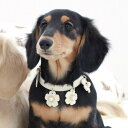 ※予約販売【maison de miu】 Daisy pearl neck strap(White) 韓国 ブランド かわいい おしゃれ プレゼント 小型犬 首輪 タオル 散歩グッズ NEW