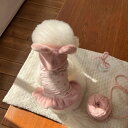 即納【Hi Yeboo】Heart Bear Vest(Pink) 犬服 ドッグウェア 犬の服 小型犬 小型犬服 ハーネス 韓国 犬用品 ドッググッズ 冬
