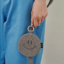 即納【small stuff】SMILEY POOP BAG CHARM（GRAY） 韓国 ブランド かわいい おしゃれ プレゼント 小型犬 バッグ リード マナー用品 散歩グッズ NEW 春 夏 お出かけ うんち袋