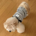 即納【OUNCE】Terry stripe frill crop top(White) 韓国 犬用品 ドッググッズ Tシャツ スリーブレス ドッグウェア 犬服 犬の服 小型犬 小型犬服