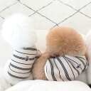 即納【DURANG RURANG】BABY BEAR STRIPE T(OATMEAL) 韓国 ブランド かわいい おしゃれ プレゼント 小型犬 NEW 春 秋 冬 犬