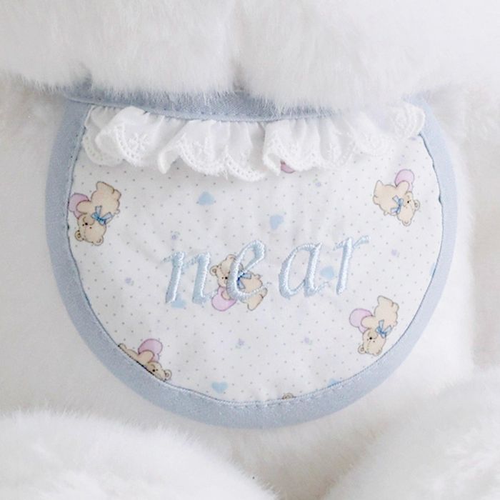 ※予約販売【near by us】my name dog bib（Blue bear） 犬用品 ドッググッズ 韓国 ドッグウェア 犬服 ..