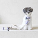 即納【maison de miu】Pet Color 4Way Lead (Ivory / Violet) 犬用品 ドッググッズ リード 散歩リード 犬のリード 犬用リード 引き綱 りーど 犬リード 散歩用品