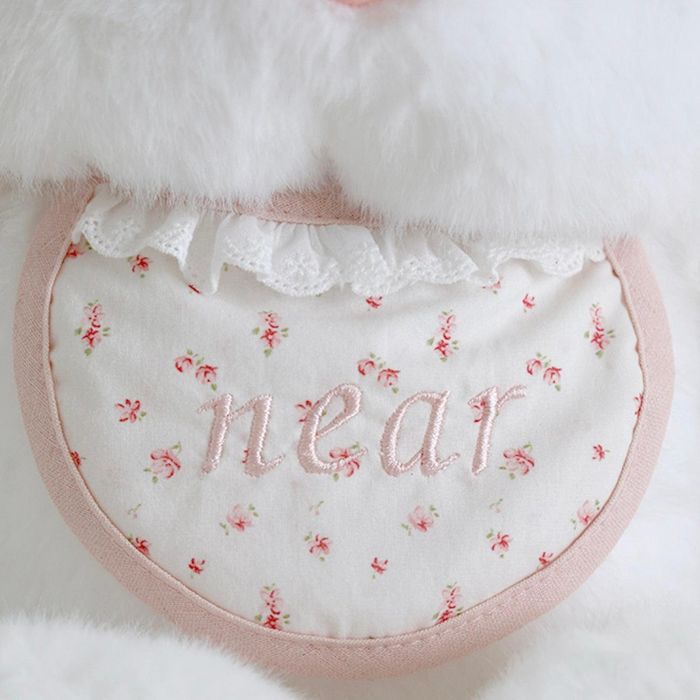 ※予約販売【near by us】my name dog bib（Pink flower） 犬用品 ドッググッズ 韓国 ドッグウェア 犬服..