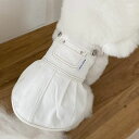 即納【Bonjour TOU-TOU】Pop Denim overall(White) 犬服 ドッグウェア 韓国 犬用品 ドッググッズ 小型犬 小型犬服 春 夏...