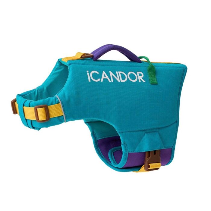 予約販売【iCANDOR】Paesaver Life Jacket Turquois Blue 韓国 ブランド かわいい おしゃれ プレゼント 小型犬 リード 水着 ライフジャケット NEW 中型犬 夏 お出かけ 大型犬 犬