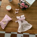 ※予約販売【Hi Yeboo】Ariel Tweed Ops (Pink) 犬服 ドッグウェア 犬の服 小型犬 小型犬服 ワンピース ドレス 春 夏 秋 春服