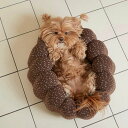 即納【azallea】Canele Cushion(Brown Flower) 犬用品 ドッググッズ ドッグベッド 犬用ベッド 犬用ハウス 犬おうち 犬用クッシ...
