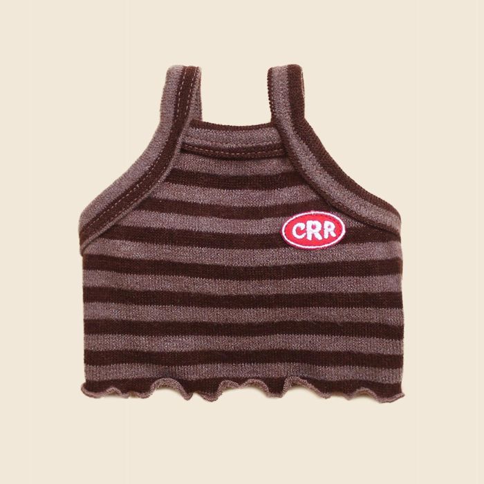 ※予約販売【CRR】Layered Crop Bustier（Cocoa） 韓国 犬用品 ドッググッズ Tシャツ スリーブレス ドッ..