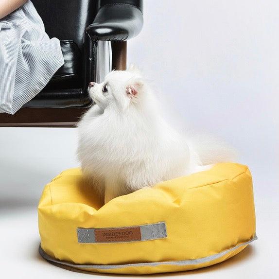 予約販売【INSIDE DOG & CAT】macaron Bean bag tube Yellow 韓国 ブランド かわいい おしゃれ プレゼント 小型犬 バッグ 水着 浮き輪 チューブ NEW 冬 丈夫 クッション 犬 猫