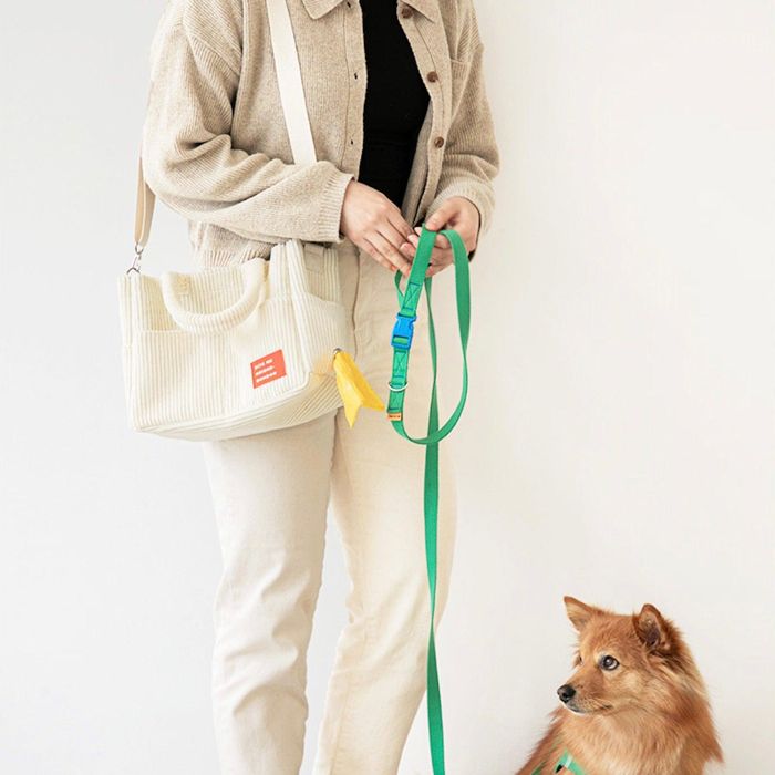 ※予約販売【BITE ME】All day corduroy Dog Walking Bag 韓国 ブランド かわいい おしゃれ プレゼント 小型犬 バッグ 散歩バッグ おもちゃ 水筒 マット 散歩グッズ NEW 便利 犬 ペット用品