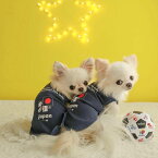 即納【FIFA WORLD CUP QATAR 2022_】FIFA dog sleeveless（Navy）犬服 犬用 ノースリ ドッグウェア 犬の服 猫の服 猫 犬 サッカー 日本代表 日本 ジャパン JAPAN サムライジャパン 侍JAPAN オフィシャルライセンス おしゃれ 応援 日の丸 応援グッズ 犬用品 お揃い コットン