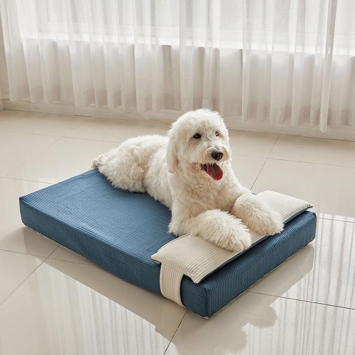 楽天URBAN DOG TOKYO 楽天市場店※予約販売【BARBICHON】Allergy care topper mat（Navy）L size Big Dog【Pillow Set】 韓国 ブランド かわいい おしゃれ プレゼント 小型犬 マット くつ NEW 中型犬 クッション 大型犬 犬