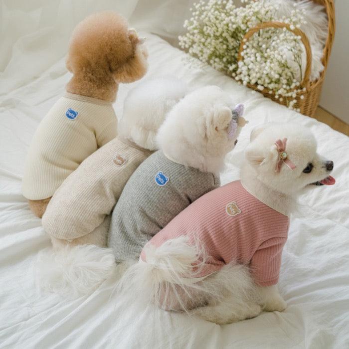 ※予約販売【Pets&Me】起毛ロングTシャツ 韓国 ブランド かわいい おしゃれ プレゼント 小型犬 NEW 春 秋 冬 便利