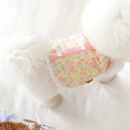 ※予約販売【DURANG RURANG】Flower garden top（Rose Pink） 韓国 ブランド かわいい おしゃれ プレゼント 小型犬 NEW 春 夏 秋 犬