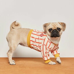 ※予約販売【andblank】Stripe Crop Tops（Cream×Yellow） 韓国 ブランド かわいい おしゃれ プレゼント 小型犬 NEW 中型犬 春 秋 冬 お出かけ 大型犬 犬