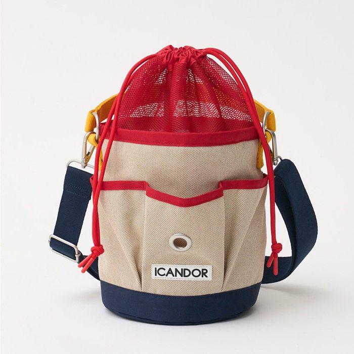 楽天URBAN DOG TOKYO 楽天市場店※予約販売【iCANDOR】ZUCCHINI BAG（SASSY CREAM） URBAN DOG TOKYO/アーバンドッグトーキョー 犬 お散歩バッグ ショルダー ポケット たくさん バッグ 生活防水 保温 保冷 散歩 バッグ ショルダーバッグ ショルダーバック 3WAYバッグ 犬散歩用バッグ