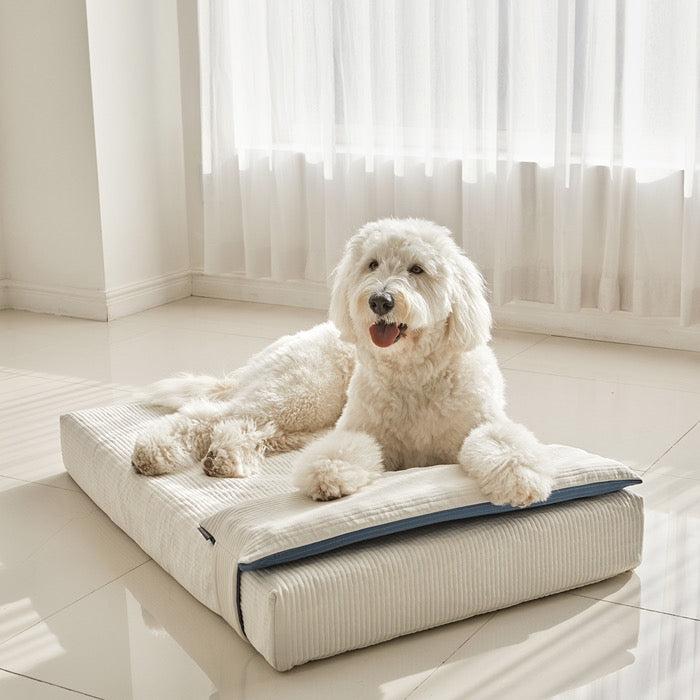 楽天URBAN DOG TOKYO 楽天市場店※予約販売【BARBICHON】Allergy care topper mat（Ivory）L size Big Dog【Pillow Set（Ivory/Navy）】 韓国 ブランド かわいい おしゃれ プレゼント 小型犬 マット くつ NEW 中型犬 クッション 大型犬 犬