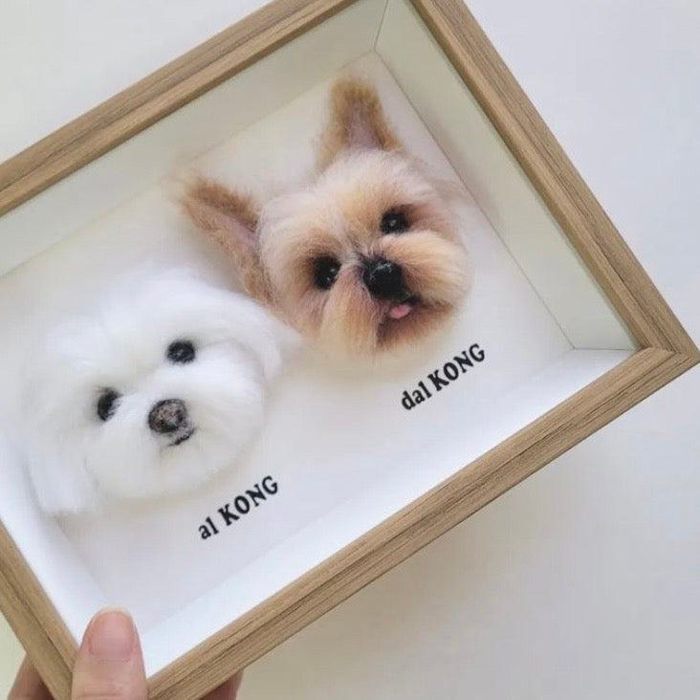 楽天URBAN DOG TOKYO 楽天市場店※予約販売【needle felt】Photo Flame（face）2匹（Dog）