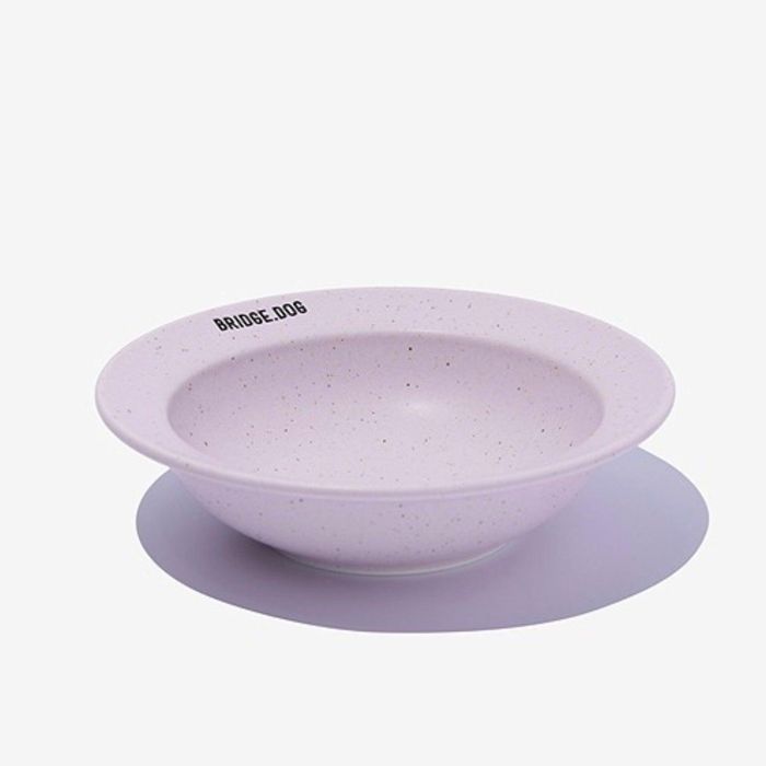 ※予約販売【BRIDGE.DOG】BRIDGE MINI DISH（COOKIE AND PURPLE） 韓国 ブランド かわいい おしゃれ プレゼント 小型犬 マット フードボウル 給水器 NEW 餌 皿 食器 犬 猫 雨