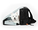 ※予約販売【INSIDE DOG & CAT】Travel Bag Cushion Backpack(グレー×ブラック) 犬用バッグ ドッグバッグ 犬のバッグ ...