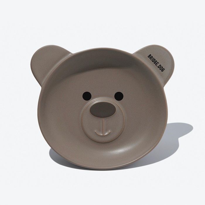 楽天URBAN DOG TOKYO 楽天市場店※予約販売【BRIDGE.DOG】BRIDGE BEAR DISH（COCOA FACE） 韓国 ブランド かわいい おしゃれ プレゼント 小型犬 マット フードボウル 給水器 NEW 餌 皿 食器 犬 猫 雨