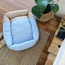 即納【monchouchou】Love Linen bicolor Cushion (ブルー/ベージュ) 韓国 ブランド かわいい おしゃれ プレゼント 小型犬...