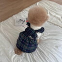 ※予約販売【FREDDIE TALE】London Check Ops(Blue) 犬服 ドッグウェア 犬の服 小型犬 小型犬服 ワンピース 韓国 犬用品 ドッ...