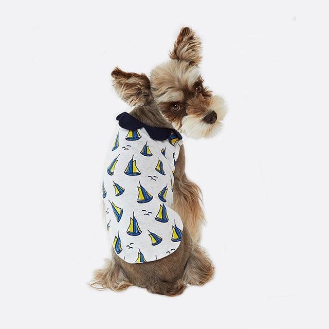 即納【ONE OF US】Yacht collar T-shirts 韓国 ブランド かわいい おしゃれ プレゼント 小型犬 ブランケット NEW 春 夏