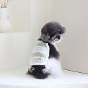 ※予約販売【Chiot】Aura Crop Top(Green) 犬服 ドッグウェア 犬の服 スリーブレス 小型犬 小型犬服 犬用品 ドッググッズ 春 夏