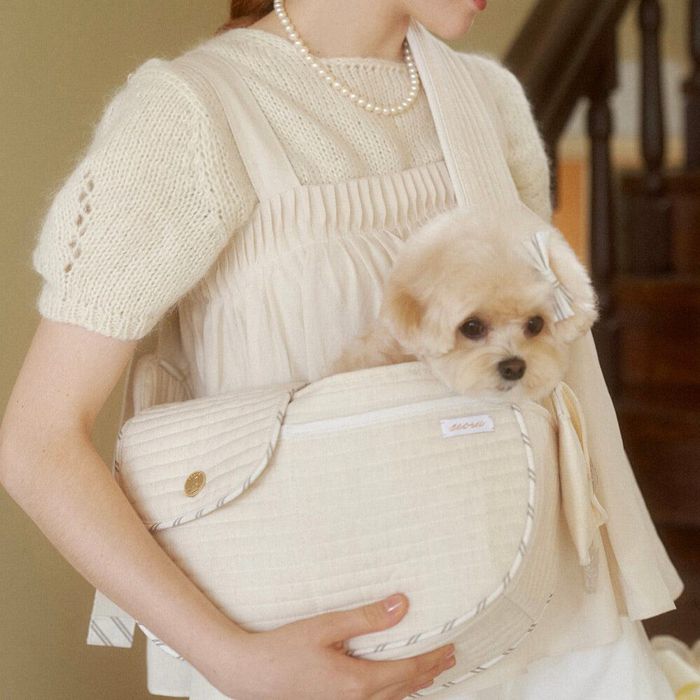 ※予約販売【seoru】Classic shell pet bag（beige）