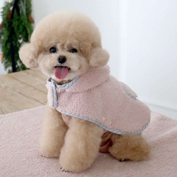 ※予約販売【near by us】Winter hood coat（Pink） 犬服 ドッグウェア 犬の服 小型犬 小型犬服 犬用品 ..