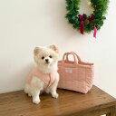 ※予約販売【Bonjour TOU-TOU×The bambi】Candy reversible padding（Coral pink） 韓国 ブランド かわいい おしゃれ プレゼント 小型犬 バッグ NEW 秋 冬 犬