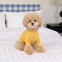 ※予約販売【FREDDIE TALE】CHEWY ESSENTIAL TEE(Yellow) 犬服 ドッグウェア 犬の服 小型犬 小型犬服 Tシャツ スリーブレス 犬用品 ドッググッズ 韓国