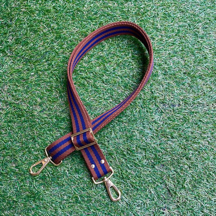 ͽHOSUHOSU stripe dog strap(30mm)/BrownNavy ڹ ֥ 襤  ץ쥼  Хå  ꡼ ⥰å NEW 淿   緿 