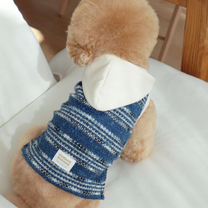 ※予約販売【DURANG RURANG】Snow Boucle Knit（Mellow Blue） 犬服 ドッグウェア 犬の服 小型犬 小型犬..