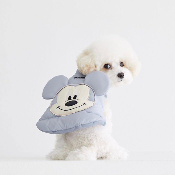 即納【DA】Mickey Mouse light weight padding（ライトグレー） 韓国 ブランド かわいい おしゃれ プレゼント 小型犬 ミッキー ディズニー NEW 秋 冬 雨