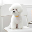 ※予約販売【maison de miu】Square Pearl Collar(Yellow) 韓国 ブランド かわいい おしゃれ プレゼント 小型犬 首輪 タ...