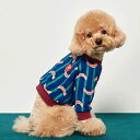 ※予約販売【andblank】Stripe Crop Tops（Navy×Bordeaux） 韓国 ブランド かわいい おしゃれ プレゼント 小型犬 NEW 中型犬 春 秋 冬 お出かけ 大型犬 犬