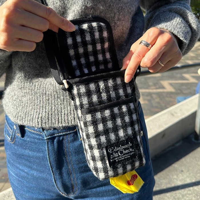 即納【iCANDOR】CASHEW NUT BAG（EDINBURGH CHECK） 犬用品 ドッググッズ バッグ 犬用バッグ ドッグバ..