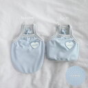 ※予約販売【near by us】new summer cool crop top(baby blue) 犬服 ドッグウェア 犬の服 小型犬 小型犬服 春 夏 秋 春服 夏服