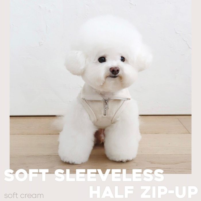 ͽChiotSoft Sleeveless Half Zip upSoft Cream  ɥå  ꡼...