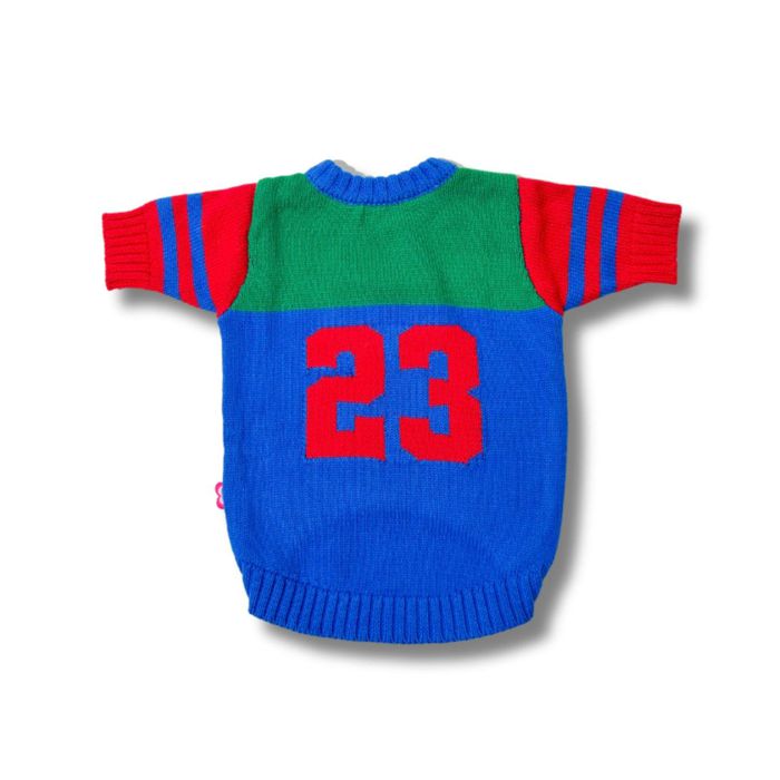 ͽTOOFTOOF SPORTY VARSITY SWEATERRed/Blue/Green