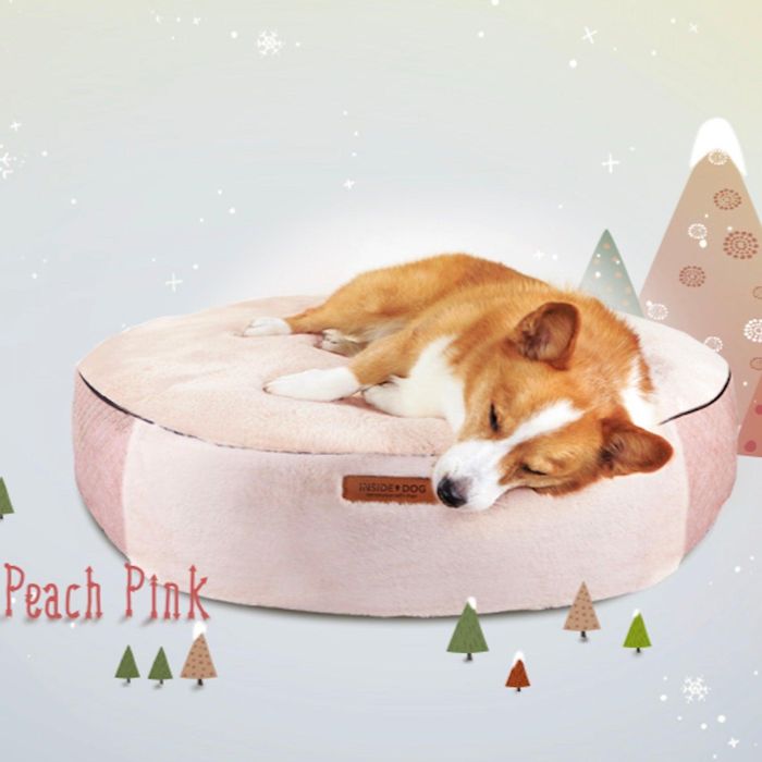 予約販売【INSIDE DOG & CAT】macaron tube cover B cushion peach pink 韓国 ブランド かわいい おしゃれ プレゼント 小型犬 バッグ おもちゃ リード 水着 浮き輪 チューブ NEW 冬 丈夫 クッ…