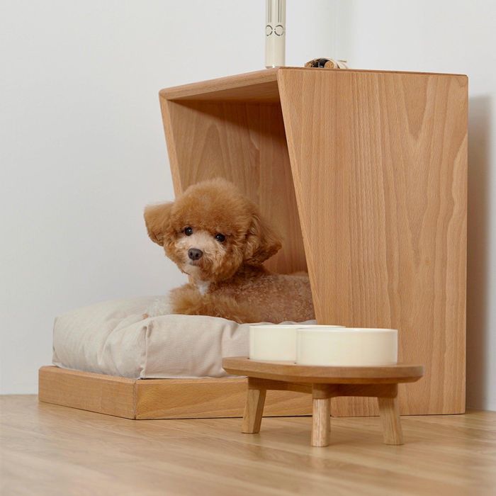 即納【small stuff】 HOUSE TABLE WOOD 韓国 ブランド かわいい おしゃれ プレゼント 小型犬 NEW 夏 冬 便利 クッション 犬 雨